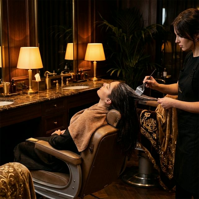 Mechas rubio platino con raíz oscura